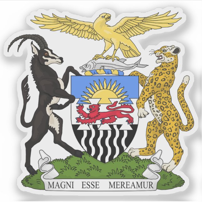 Sticker Armoiries de la Rhodésie et du Nyasaland (1953-196 (Devant)