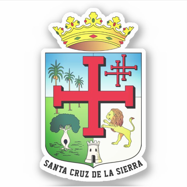Sticker Armoiries de Père Noël Cruz de la Sierra (Bolivie) (Devant)