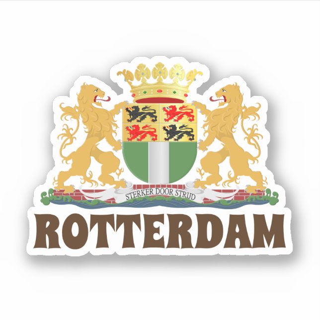 Sticker Armoiries de Rotterdam, Pays-Bas (Devant)