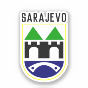 Sticker Armoiries de Sarajevo, Bosnie-Herzégovine