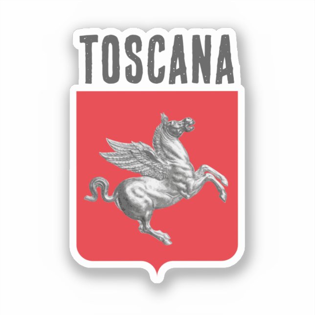 Sticker Armoiries de Toscane, ITALIE (Recto)