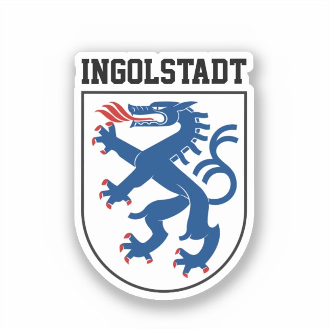 Sticker Armoiries d'Ingolstadt, Bavière - ALLEMAGNE (Recto)