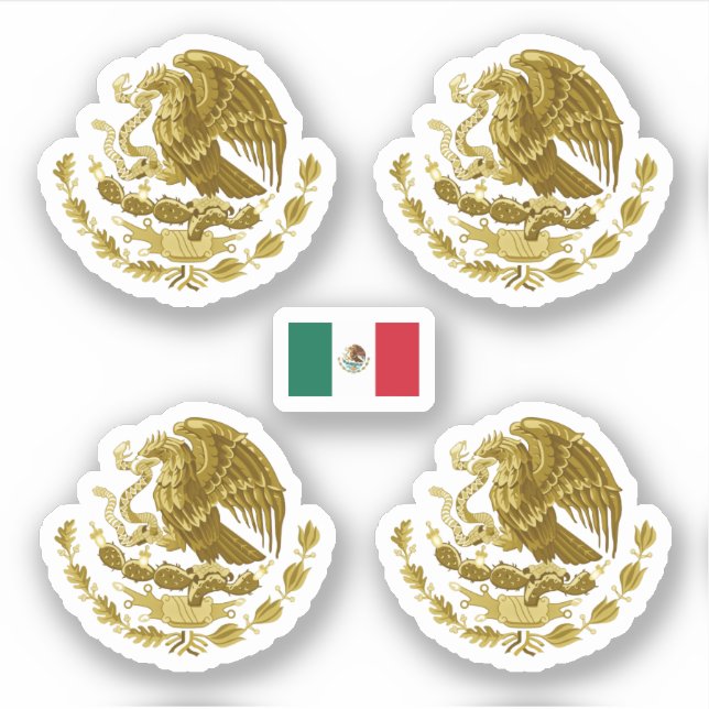 Sticker Armoiries d'or du Mexique (Devant)