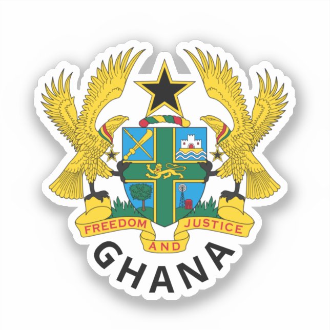 Sticker Armoiries du Ghana (Recto)