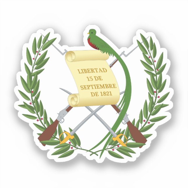 Sticker Armoiries du Guatemala (Recto)
