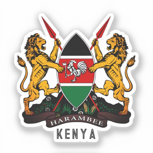 Sticker Armoiries du Kenya (Recto)