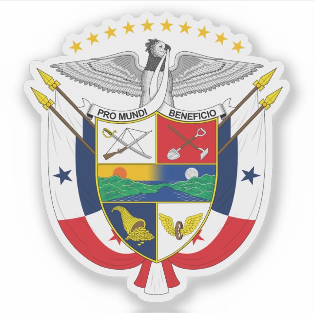 Sticker Armoiries du Panama (Devant)