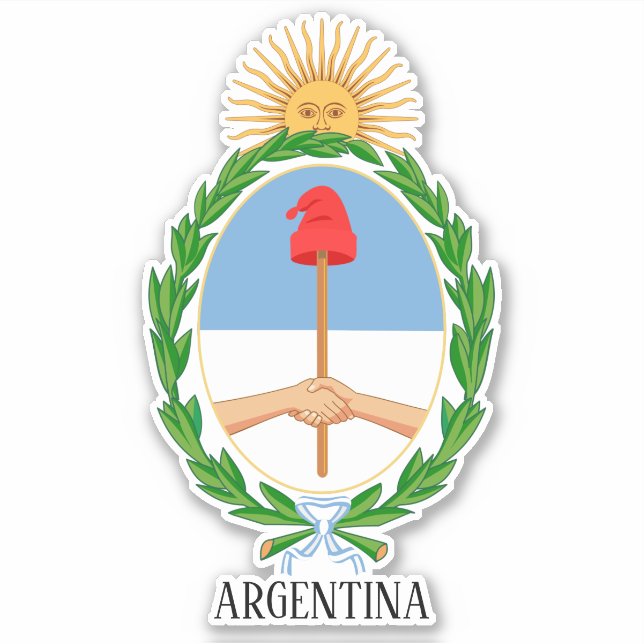 Sticker Armoiries Nationales Argentine Patriotique (Devant)