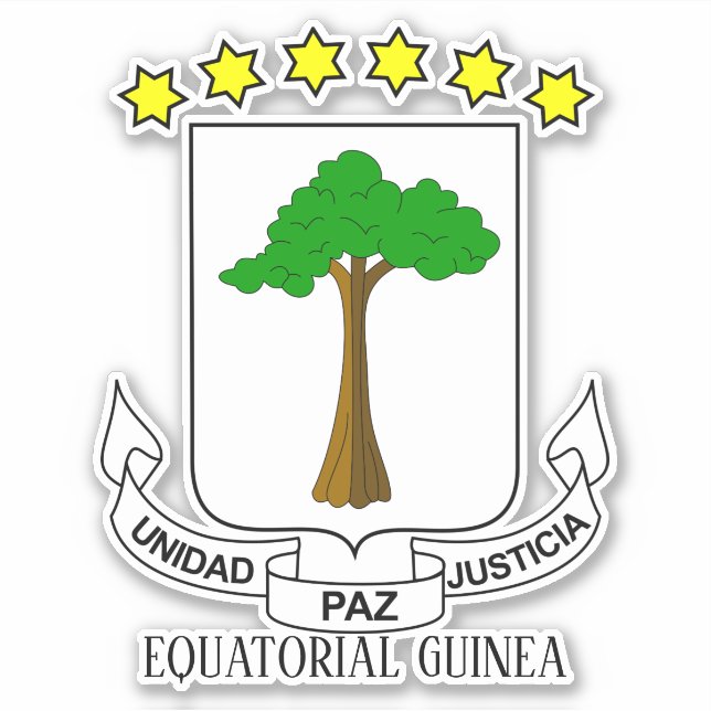 Sticker Armoiries Nationales De Guinée Équatoriale Patriot (Devant)