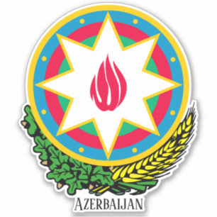 Sticker Armoiries Nationales De L'Azerbaïdjan Patriotique