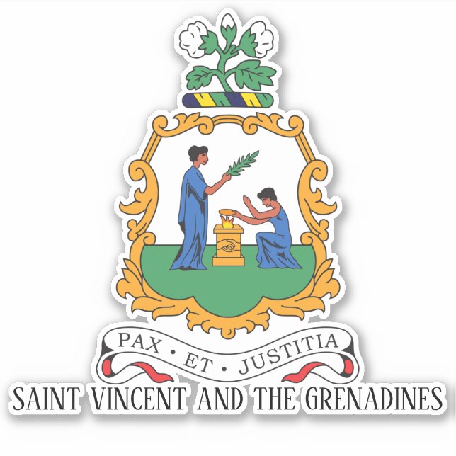 Sticker Armoiries nationales de Saint-Vincent-et-les-Grena (Devant)