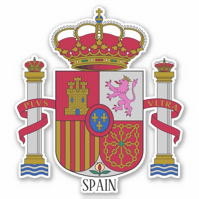 Sticker Armoiries Nationales D'Espagne Patriotique (Devant)