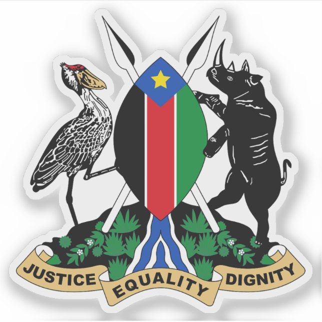 Sticker Armoiries non officielles du Soudan du Sud (2005-2 (Devant)