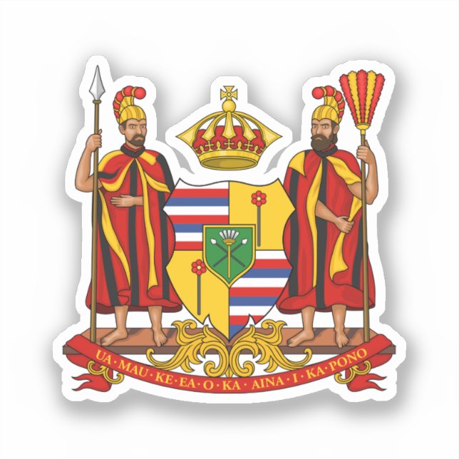 Sticker Armoiries royales du Royaume d'Hawaï (Recto)