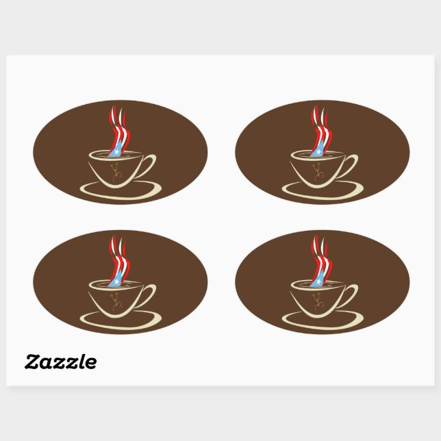 Sticker Aroma a Porto Rico Coffee Mug Coqui (Feuille)