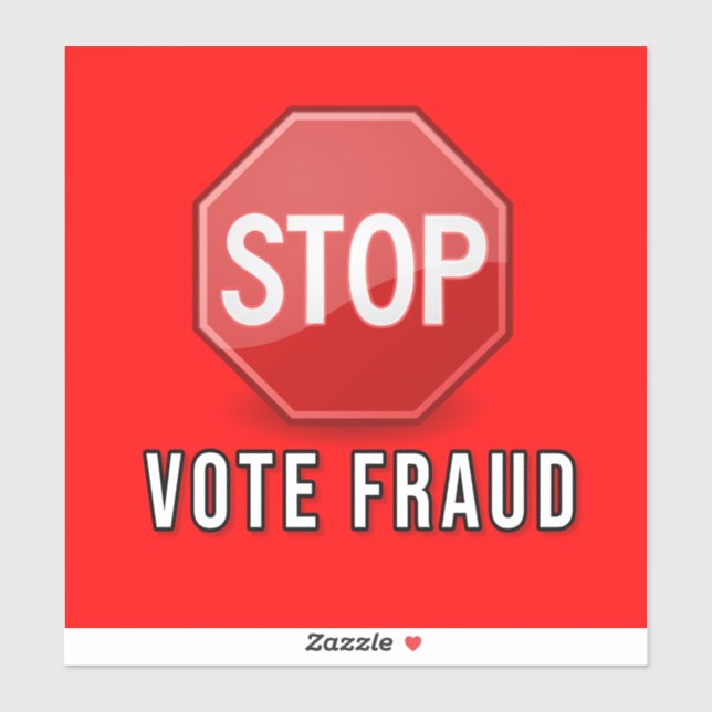 Sticker Arrêter la fraude électorale (Feuille)