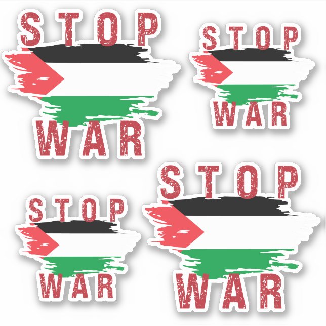 STICKER ARRÊTER LA GUERRE SUR LA PALESTINE (Devant)