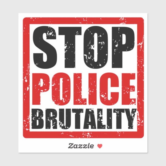 Sticker Arrêter l'autocollant de brutalité policière (Feuille)