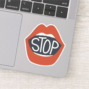 Sticker Arrêter les lèvres