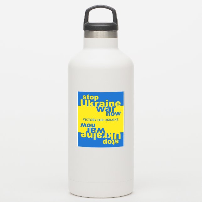 Sticker Arrêtez la guerre en Ukraine maintenant - Victoire (Gourde)