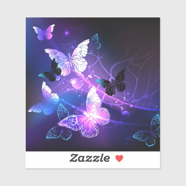 Sticker Arrière - plan avec papillons de nuit (Feuille)