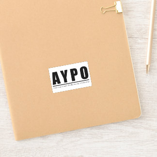 Sticker Arrière - plan AYPO Black Logo Blanc