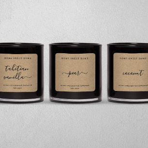 Sticker Arrière - plan Étiquette Kraft personnalis