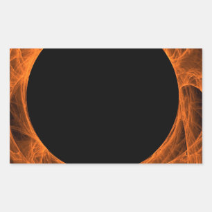 Sticker Arrière - plan fractal orange et noir