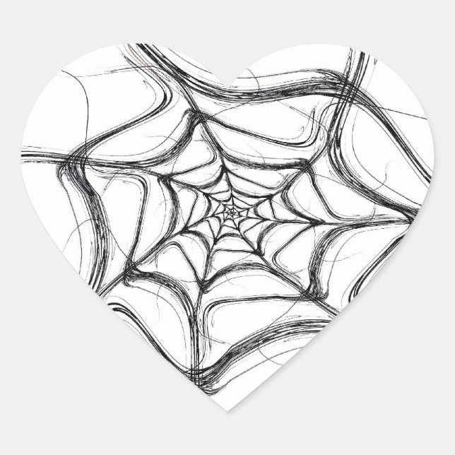 Sticker Arrière - plan Fractal Spider Web (Devant)