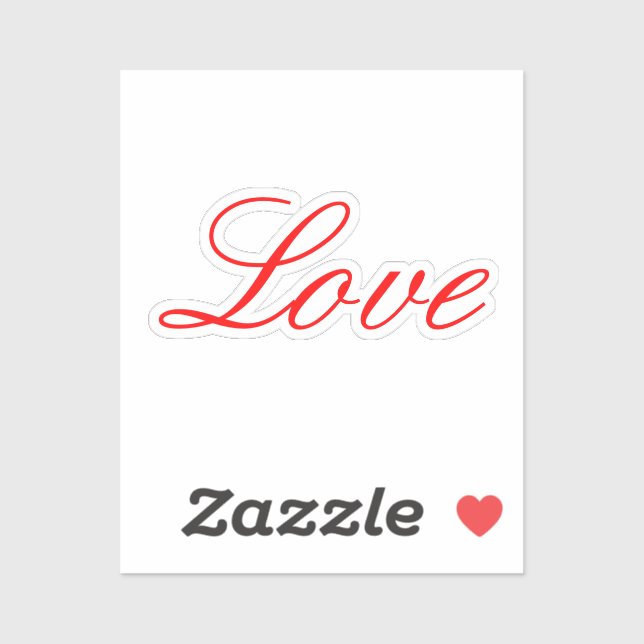 Sticker Arrière - plan gris tendance Red Love Mariage (Feuille)