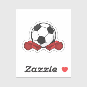 Sticker Arrivée sifflet & balle de football