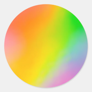 Sticker Arrondi Classique Personnalisé Rainbow