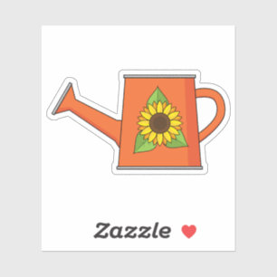 Sticker Arrosage orange avec tournesol