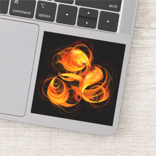 Sticker Art Abstrait Fireball