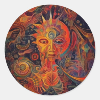Sticker Art Abstrait moderne déesse