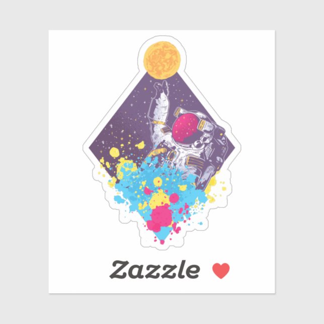 Sticker Art astronaute (Feuille)