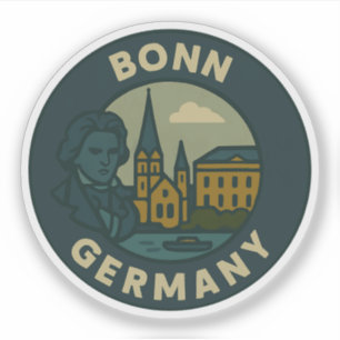 Sticker Art de la ville de Bonn Allemagne