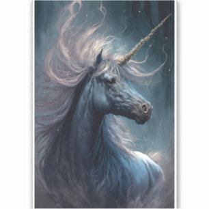 Sticker Art de l'Imaginaire de la licorne noire