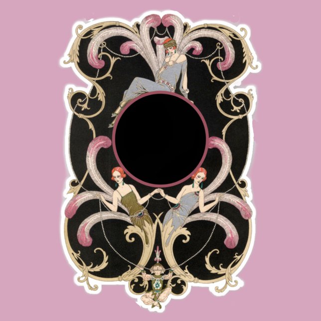Sticker Art déco festif personnalisable (Créateur téléchargé)