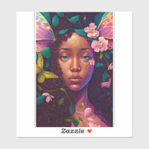 Sticker Art d'Imaginaire Fée Noire Africain