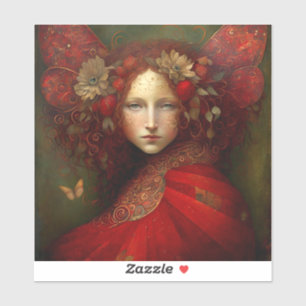 Sticker Art Imaginaire Fairy Rouge