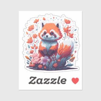 Sticker Art Panda Rouge