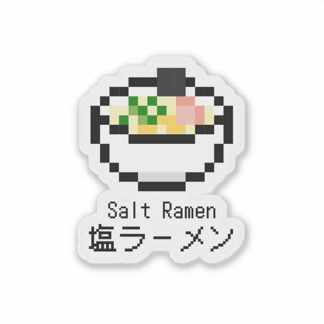Sticker Art Pixel Retro Ramen (Devant)