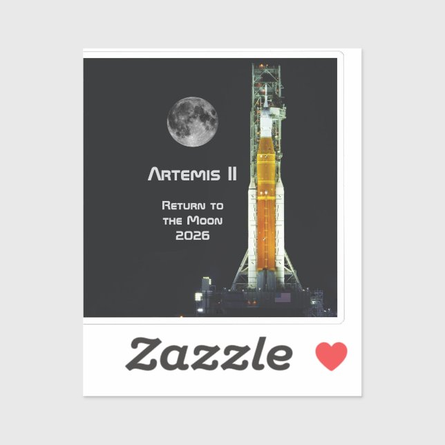Sticker Artemis II Moon Mission (Feuille)