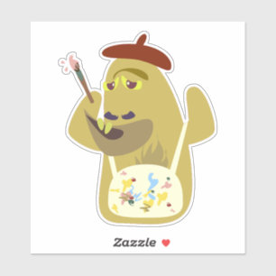 Sticker Artiste Monster Fun Caractère Cartoon Art Design