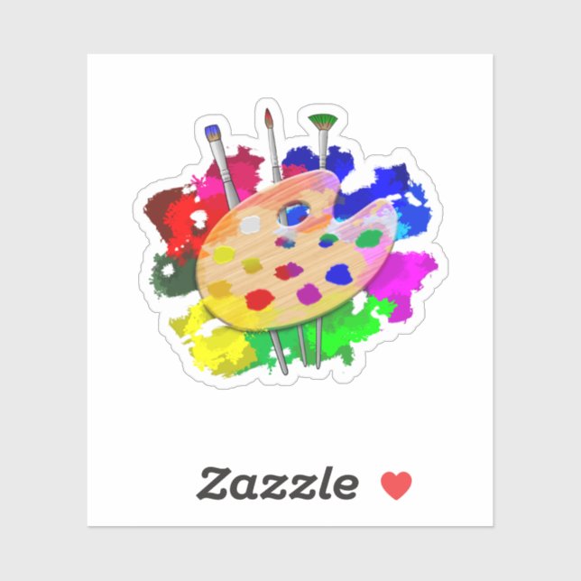 Sticker Artiste Palette Artiste (Feuille)
