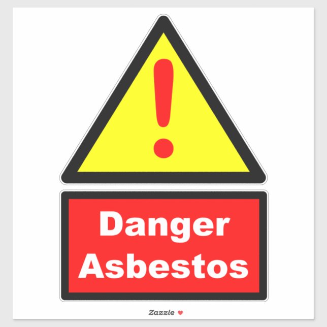 Sticker Asbestos warning (Feuille)