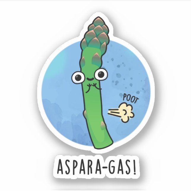 Sticker Aspara-gaz amusant Asparagus Veggie Pun (Devant)