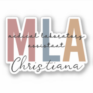 Sticker Assistant de laboratoire Médicale MLA personnalisé