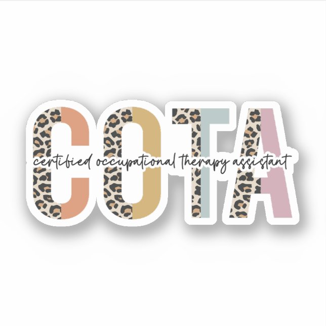 Sticker Assistant en ergothérapie certifié COTA (Devant)
